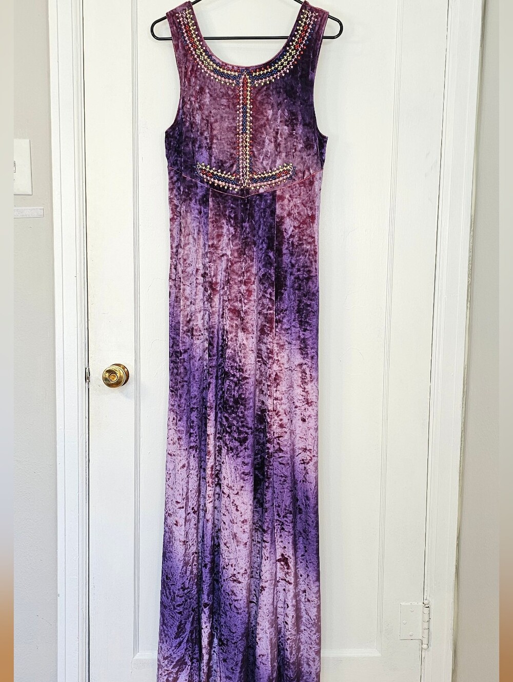 Hello Gorgeous Free People Purple Velvet Maxi Dress